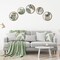 5-Piece Bohemian Wooden Wall Art Set – Geometric Farmhouse Hanging Décor, Minimalist Aesthetic Wood Posters for Living Room or Bedroom (Greenery, 10" & 8")